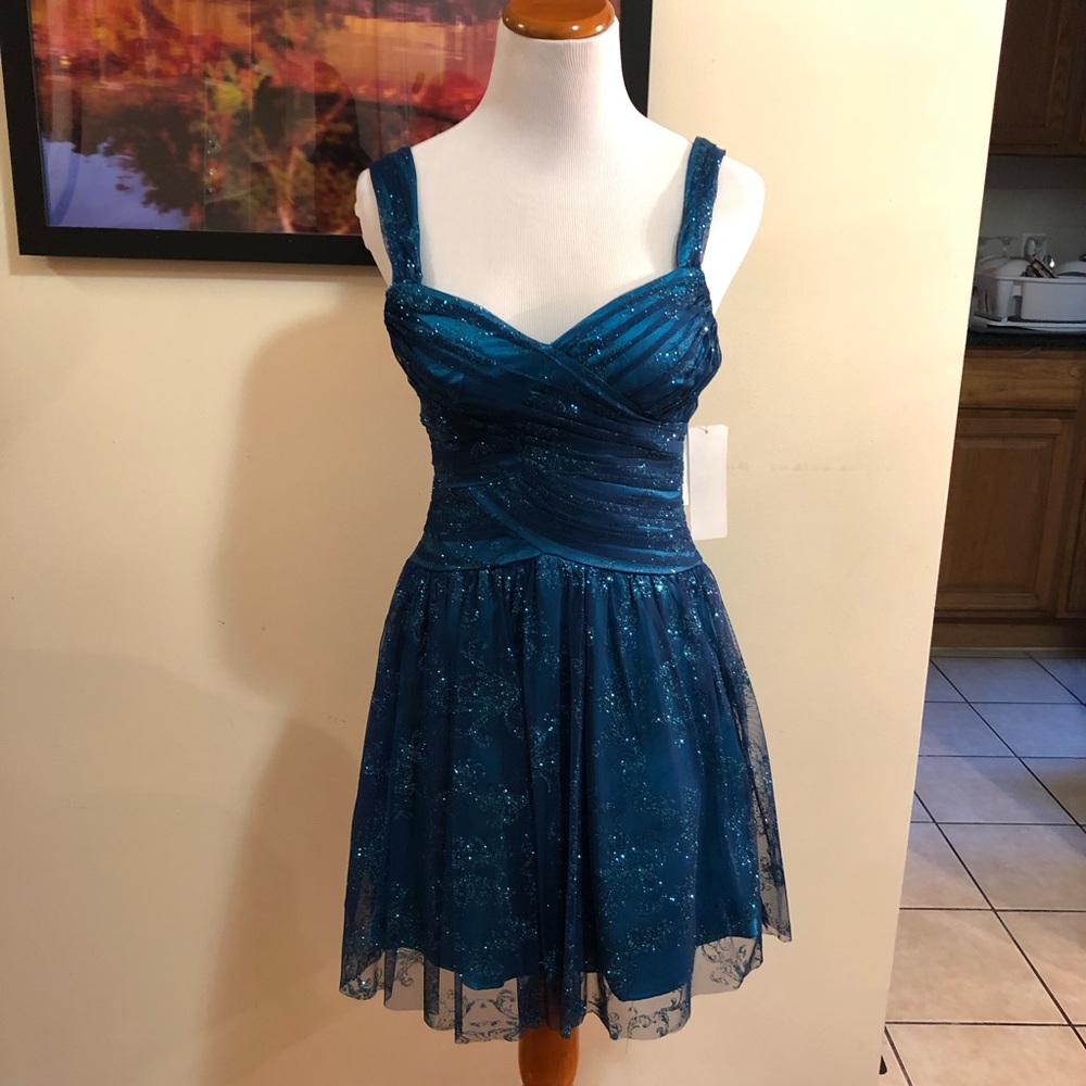 NWT Blue Glitter Dress